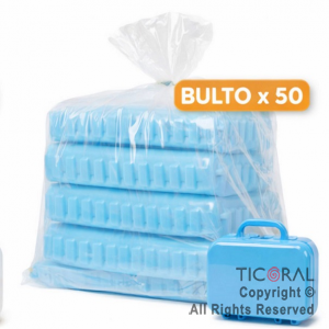 MINI VALIJITA PLASTICA CELESTE (14 X 4,5 X 10) ( BULTO X 50 UNIDADES)