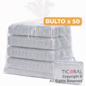 MINI VALIJITA PLASTICA CRISTAL CON GLITTER (14 X 4,5 X 10) ( BULTO X 50 UNIDADES)