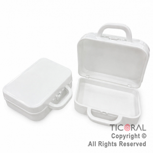 MINI VALIJITA PLASTICA BLANCO (14 X 4,5 X 10)