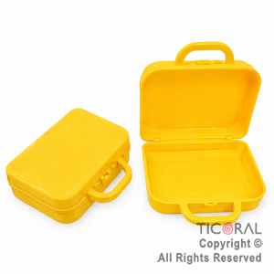 MINI VALIJITA PLASTICA AMARILLO (14 X 4,5 X 10)