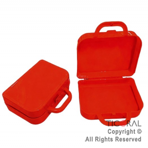 MINI VALIJITA PLASTICA ROJO (14 X 4,5 X 10)