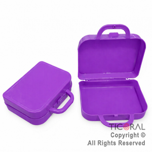 MINI VALIJITA PLASTICA VIOLETA (14 X 4,5 X 10)