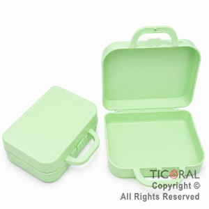 MINI VALIJITA PLASTICA VERDE PASTEL (14 X 4,5 X 10)