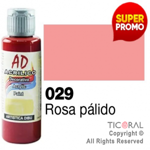 ACRIL.DECOR.AD 029 ROSA PALIDO 60ML X 6 UNIDADES