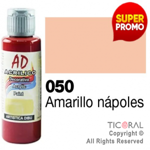ACRIL.DECOR.AD 050 AMARILLO NAPOLES 60ML X 6 UNIDADES