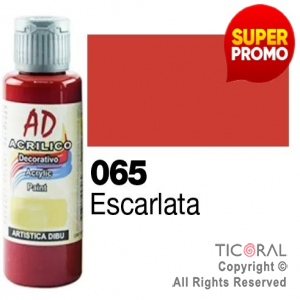 ACRIL.DECOR.AD 065 ESCARLATA 60ML X 6 UNIDADES