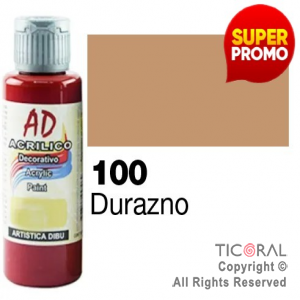 ACRIL.DECOR.AD 100 DURAZNO 60ML X 6 UNIDADES