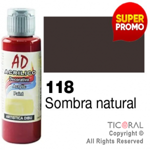 ACRIL.DECOR.AD 118 SOMBRA NATURAL 60ML X 6 UNIDADES