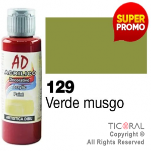 ACRIL.DECOR.AD 129 VERDE MUSGO 60ML X 6 UNIDADES