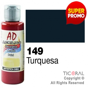 ACRIL.DECOR.AD 149 TURQUESA 60ML X 6 UNIDADES