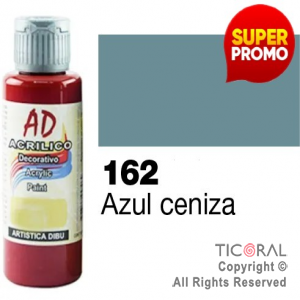 ACRIL.DECOR.AD 162 AZUL CENIZA 60ML X 6 UNIDADES