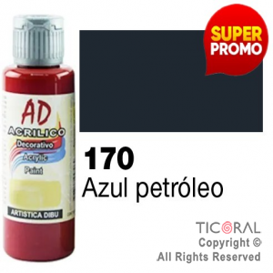 ACRIL.DECOR.AD 170 AZUL PETROLEO 60ML X 6 UNIDADES