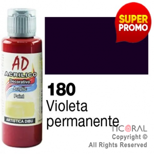 ACRIL.DECOR.AD 180 VIOLETA PERMANENETE 60ML X 6 UNIDADES