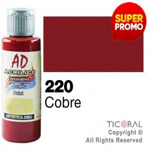 ACRIL.DECOR.AD 220 COBRE 60ML X 6 UNIDADES
