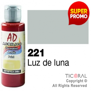 ACRIL.DECOR.AD 221 LUZ DE LUNA 60ML X 6 UNIDADES