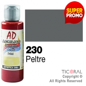 ACRIL.DECOR.AD 230 PELTRE 60ML X 6 UNIDADES