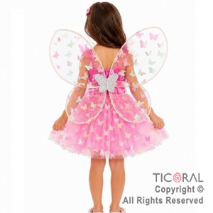 SET ALAS MARIPOSA Y TUTU COLOR ROSA
