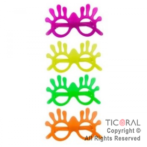 Anteojos manitos fluo colores surtidos x 12