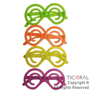 Anteojos espiral fluo colores surtidos x 12