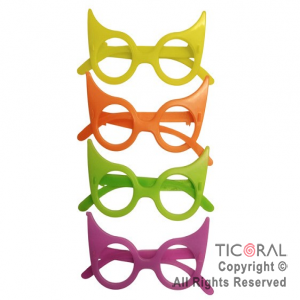 Anteojos ojo de gato fluo colores surtidos x 12