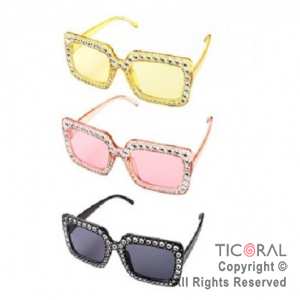 ANTEOJO BORDE STRASS COLORES SURTIDOS x 1