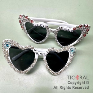ANTEOJO CORAZON STRASS LOVE YOU HONEYx 1