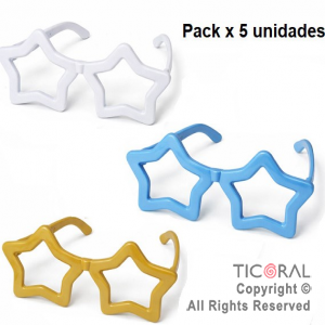 ANTEOJO ESTRELLA ARGENTINA PACK x 5 UNIDADES