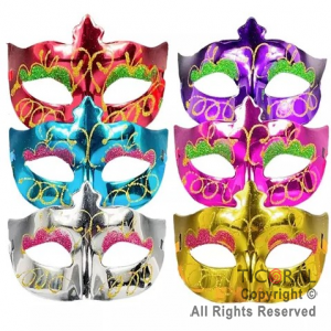 ANTIFAZ VENECIANO CON GIBRE COLORES SURTIDOS X 12