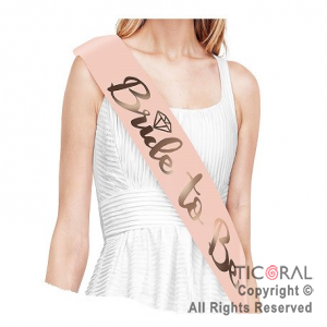 BANDA BRIDE TO BE METALIZADO ROSA GOLD x 1 UNIDAD