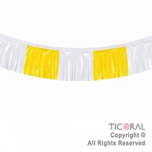 BANDERIN PLASTICO PAPAL COMUNION FLECOS X 2.14 MTS