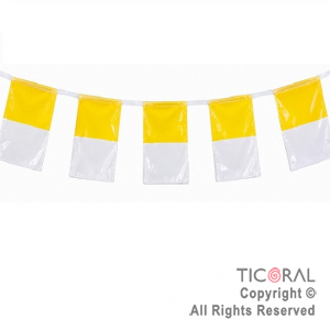 BANDERIN PLASTICO BANDERA PAPAL COMUNION X 2 MTS