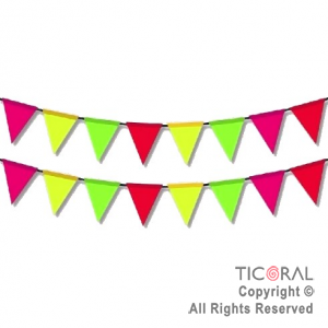 BANDERIN PLASTICO MULTICOLOR FLUO X 3.2 MTS x 1
