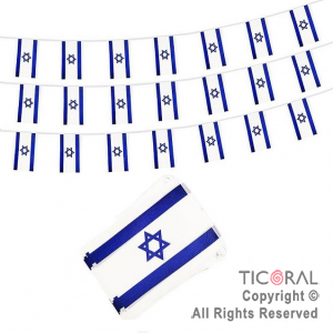 BANDERIN PLASTICO BANDERA ISRAEL X 2 MTS x 1