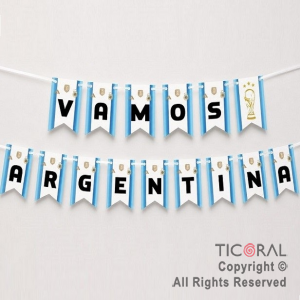 BANDERIN VAMOS ARGENTINA X 2 MTS