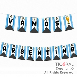 BANDERIN VAMOS ARGENTINA X 2 MTS