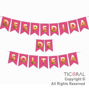 BANDERIN DESPEDIDA DE SOLTERA CON STAMPING 200 CM
