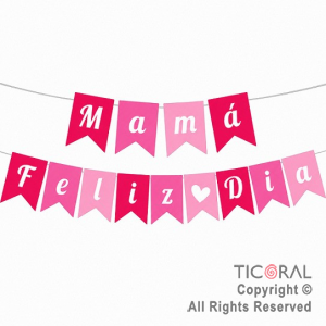BANDERIN FELIZ DIA MAMA (BAMAMA)