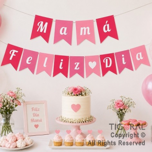 BANDERIN FELIZ DIA MAMA (BAMAMA)