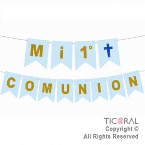 BANDERIN MI 1� COMUNION CELESTE (BAMCCE)