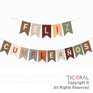 BANDERIN FELIZ CUMPLEA�OS VINTAGE