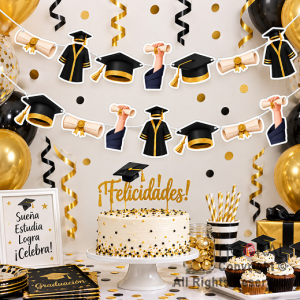 BANDERIN DE EGRESADOS CON GLITTER