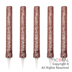 BENGALA CON GIBRE ROSA GOLD X 5