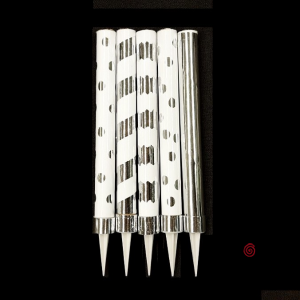 BENGALA DISE�O SURTIDO BLANCO Y PLATA X 5