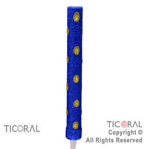 BENGALA GIBRE AZUL CON LUNARES ORO x 5