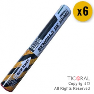 BENGALA DE HUMO BLANCO CIENFUEGOS x 6 UNIDADES