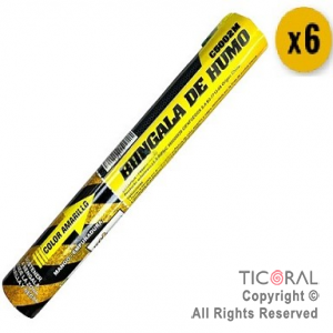 BENGALA DE HUMO AMARILLO CIENFUEGOS x 6 UNIDADES