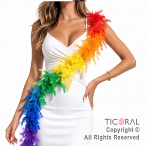 BOA DE PLUMAS MULTICOLOR 180 CM x 1