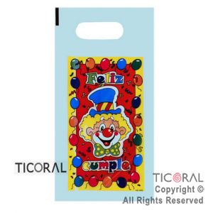 BOLSITA PAYASITO CON RI�ON CELESTE x 100