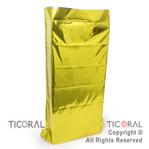 BOLSA METALIZADAS 50X70 P/COTILLON ORO x 10