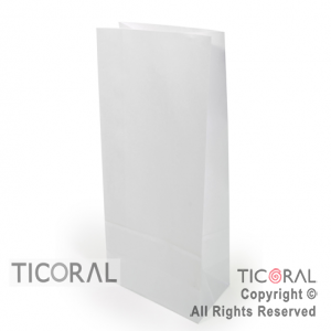 BOLSITA PAPEL COLOR BLANCO 12.5X24.5CM x 10